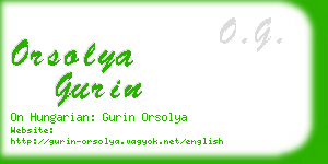 orsolya gurin business card